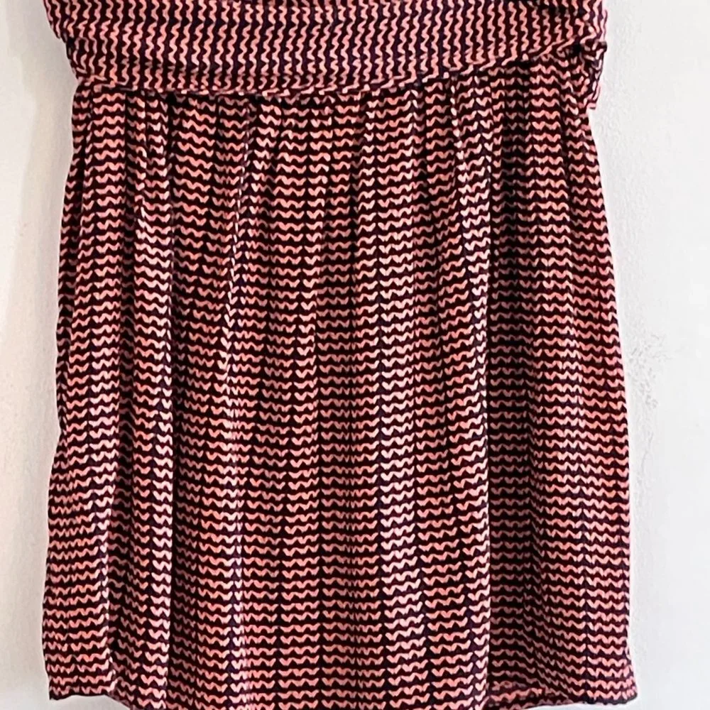 Apiece Apart Baja Tie Skirt – Navy & Burnt Orange – Silk – Size 4 - Picture 6 of 7